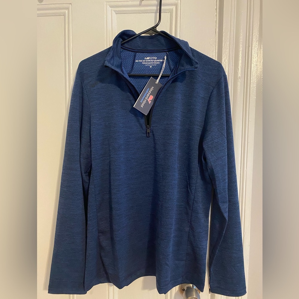 Vineyard Vines quarter zip. NEW with tags! Blue. Men’s, size medium.